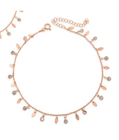 Gümüş Taşlı Ve Pullu Halhal