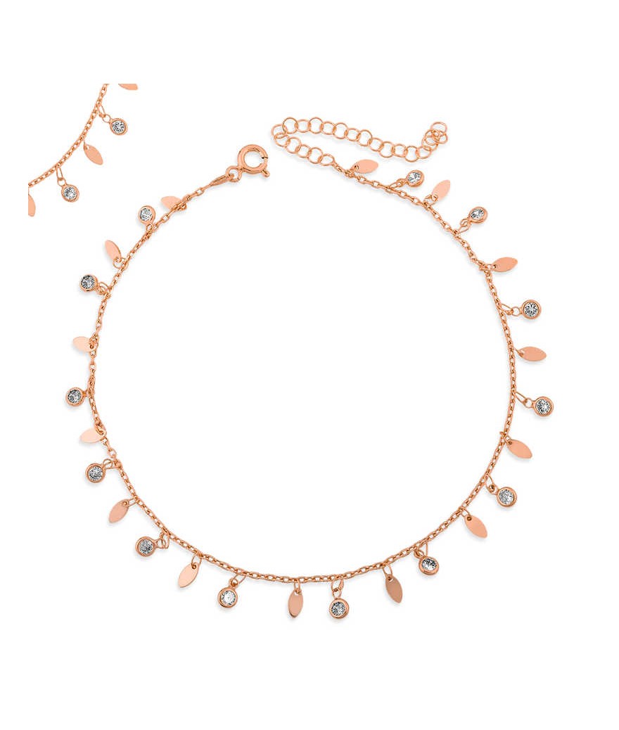 Gümüş Taşlı Ve Pullu Halhal