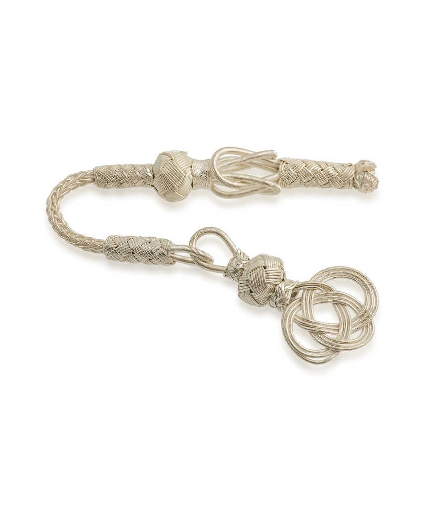 Gümüş Trabzon Örmesi Kazaz Tesbih Püskülü