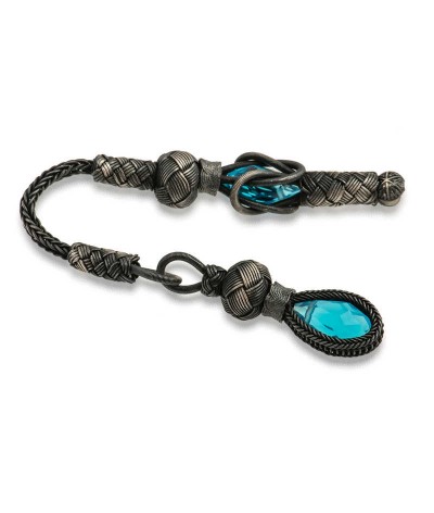 ​1000 Ayar Gümüş Zirkon Taşlı Kazaz Püsküllü