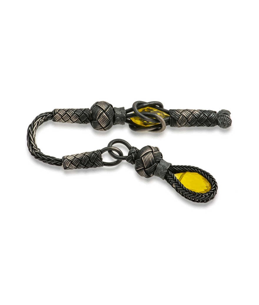 ​1000 Ayar Gümüş Zirkon Taşlı Kazaziye Püskül