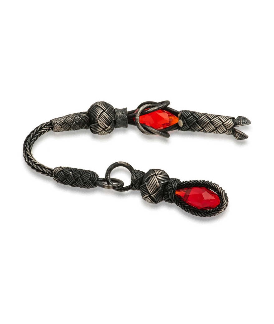 ​1000 Ayar Gümüş Zirkon Taşlı Kazaz Püsküllü