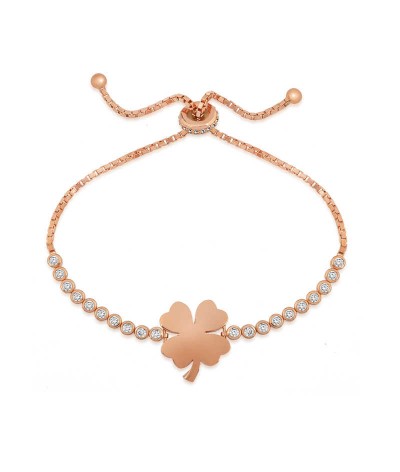 Gümüş Yonca Asansör Bileklik