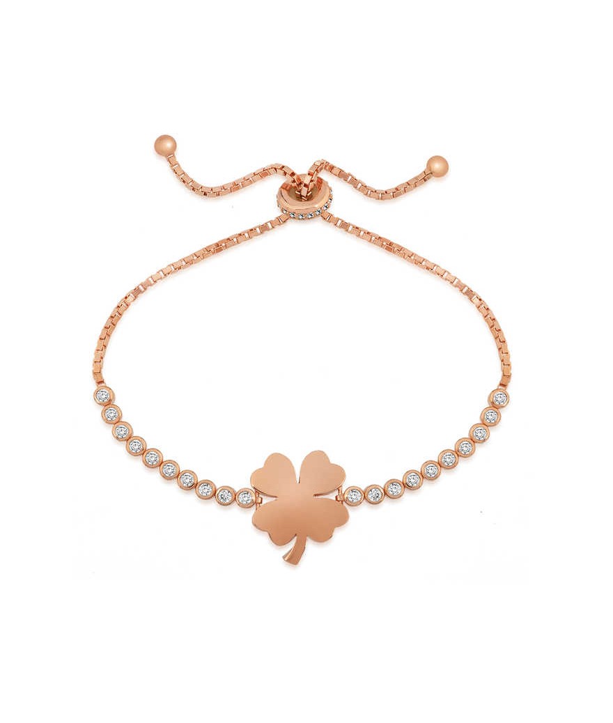 Gümüş Yonca Asansör Bileklik