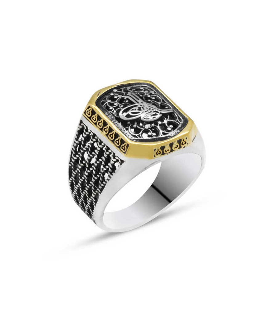 Gümüş Tuğralı Erkek Yüzük