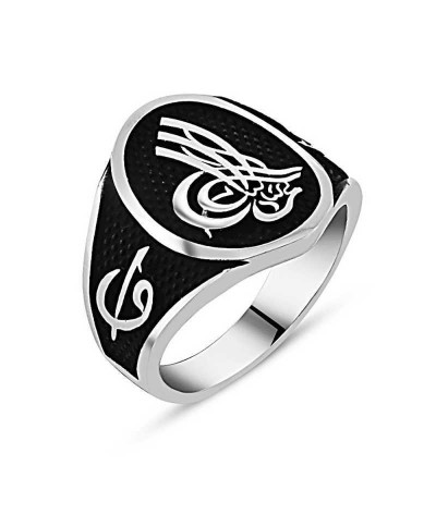 Gümüş Osmanlı Tuğralı Erkek Yüzük