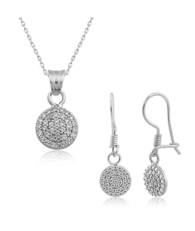 ​Gümüş Beyaz Yuvarlak Bayan Set