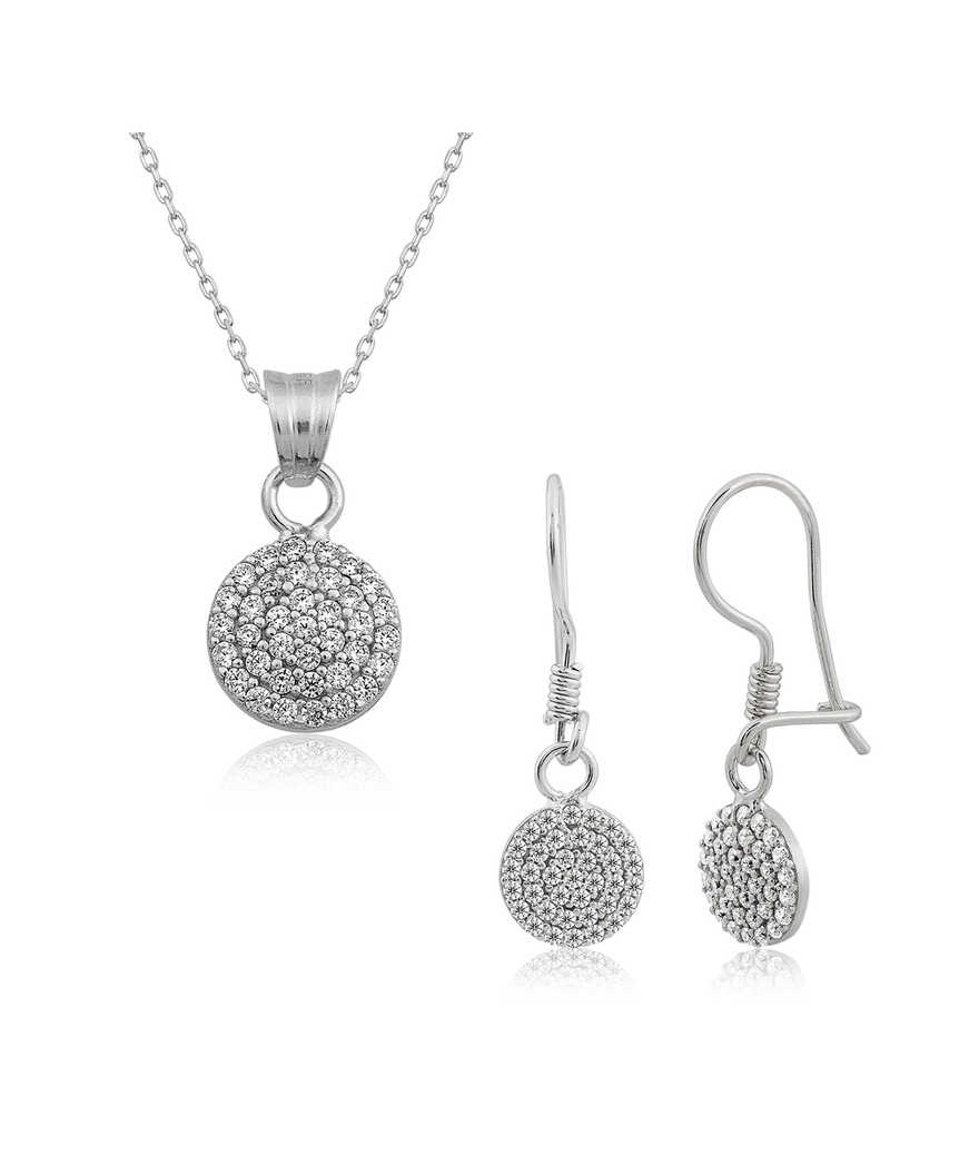 ​Gümüş Beyaz Yuvarlak Bayan Set