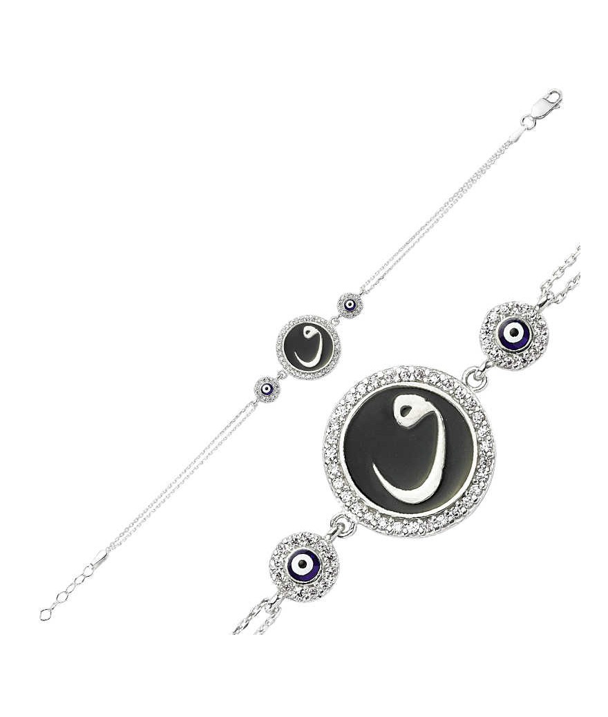 Gümüş Nazarlı Vav Bayan Bileklik