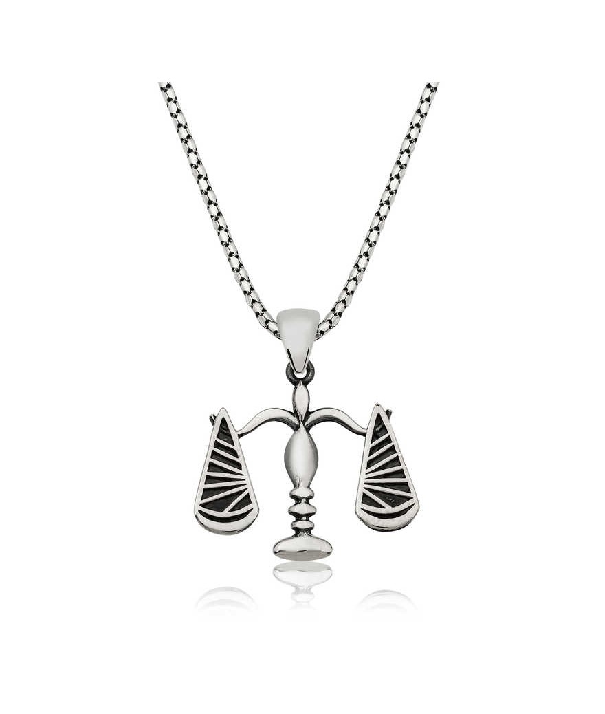 Gümüş Adalet Terazisi Kolye