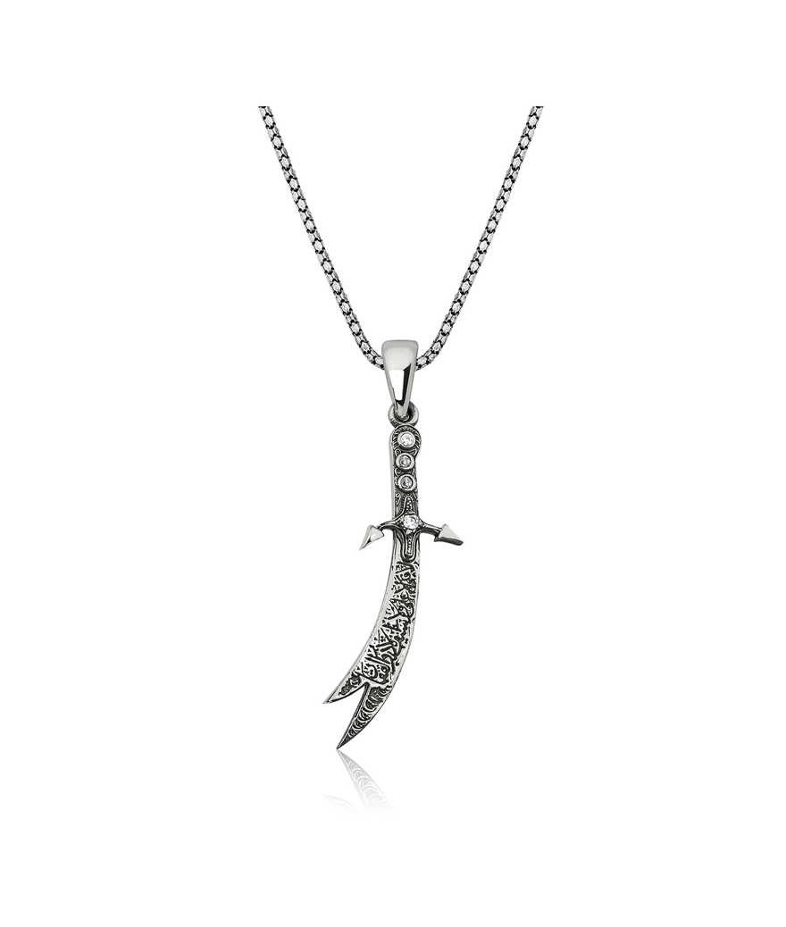 Gümüş Zülfikar Kılıcı Erkek Kolye