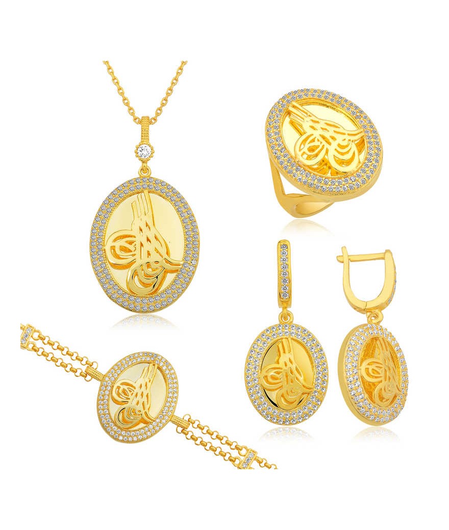 Gümüş Çerçeveli Tuğra Set