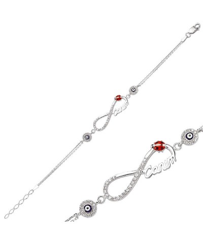 Gümüş Nazarlı Sonsuzluk Canım Bayan Bileklik