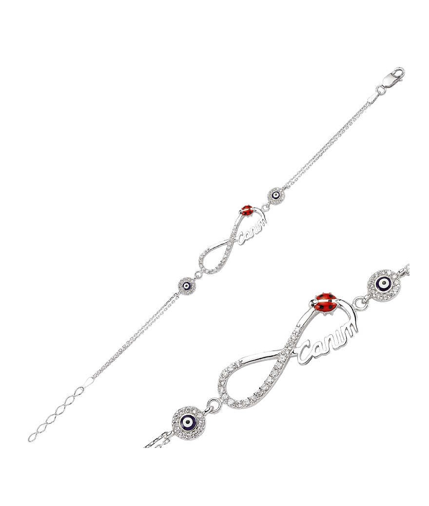Gümüş Nazarlı Sonsuzluk Canım Bayan Bileklik