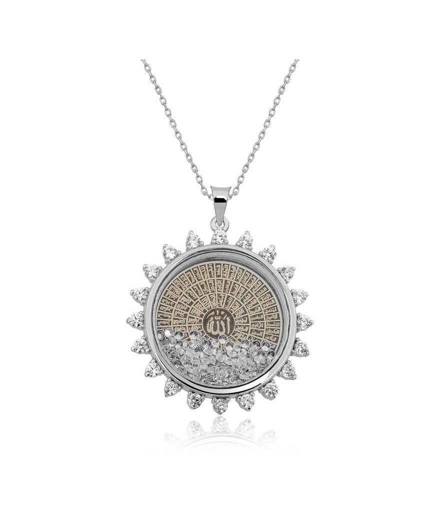 Gümüş Esmaül Hüsna Bayan Kolye