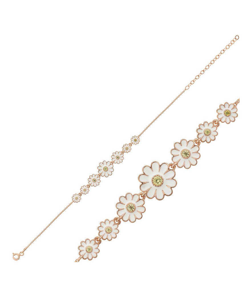 Gümüş Sıralı Papatya Bayan Bileklik