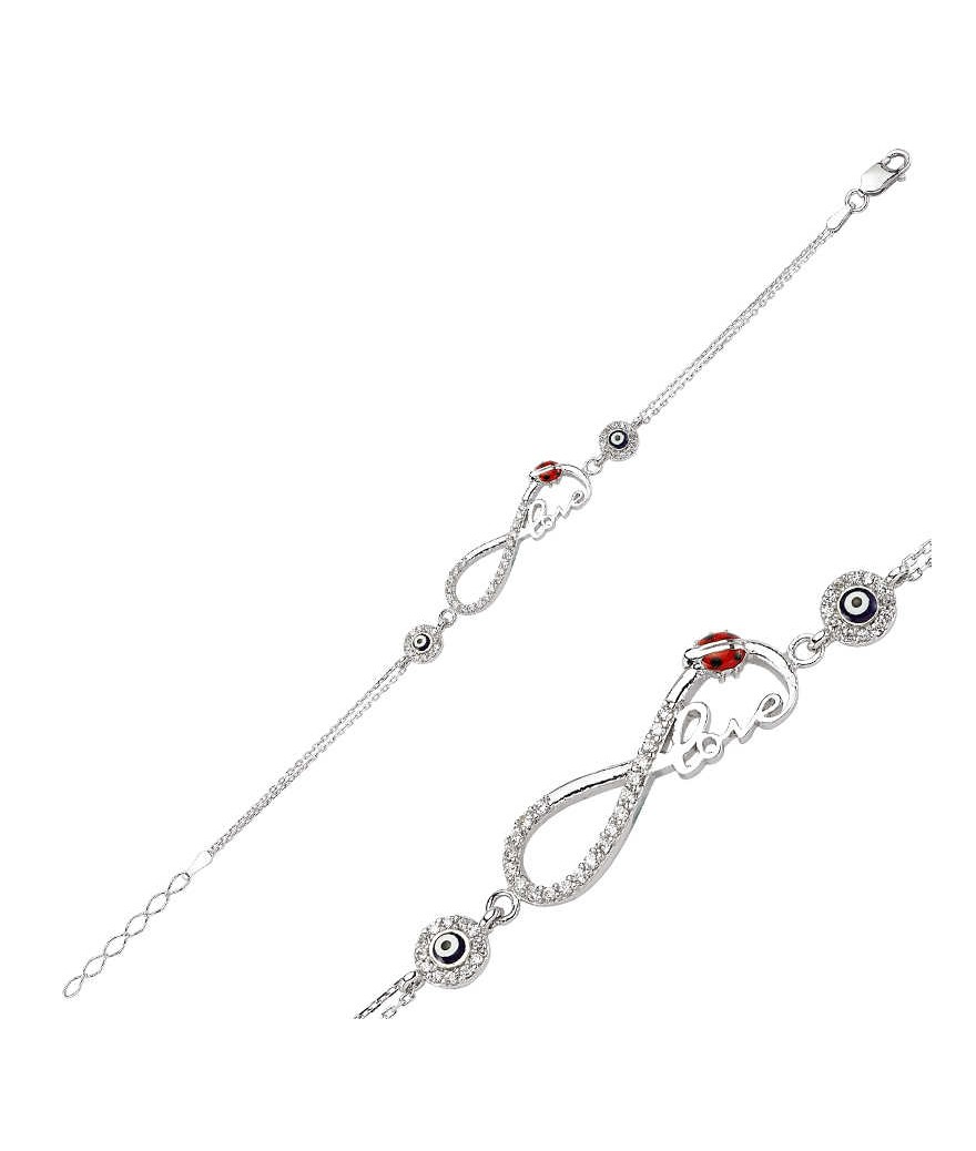 Gümüş Sonsuzluk Love Bayan Bileklik