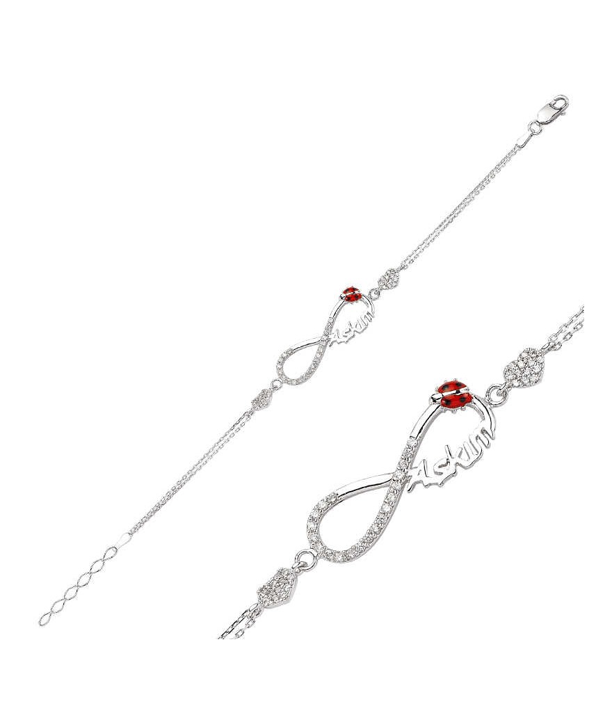 Gümüş Sonsuzluk Aşkım Bayan Bileklik