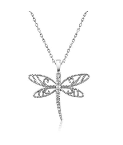 Gümüş Yusufçuk Bayan Kolye