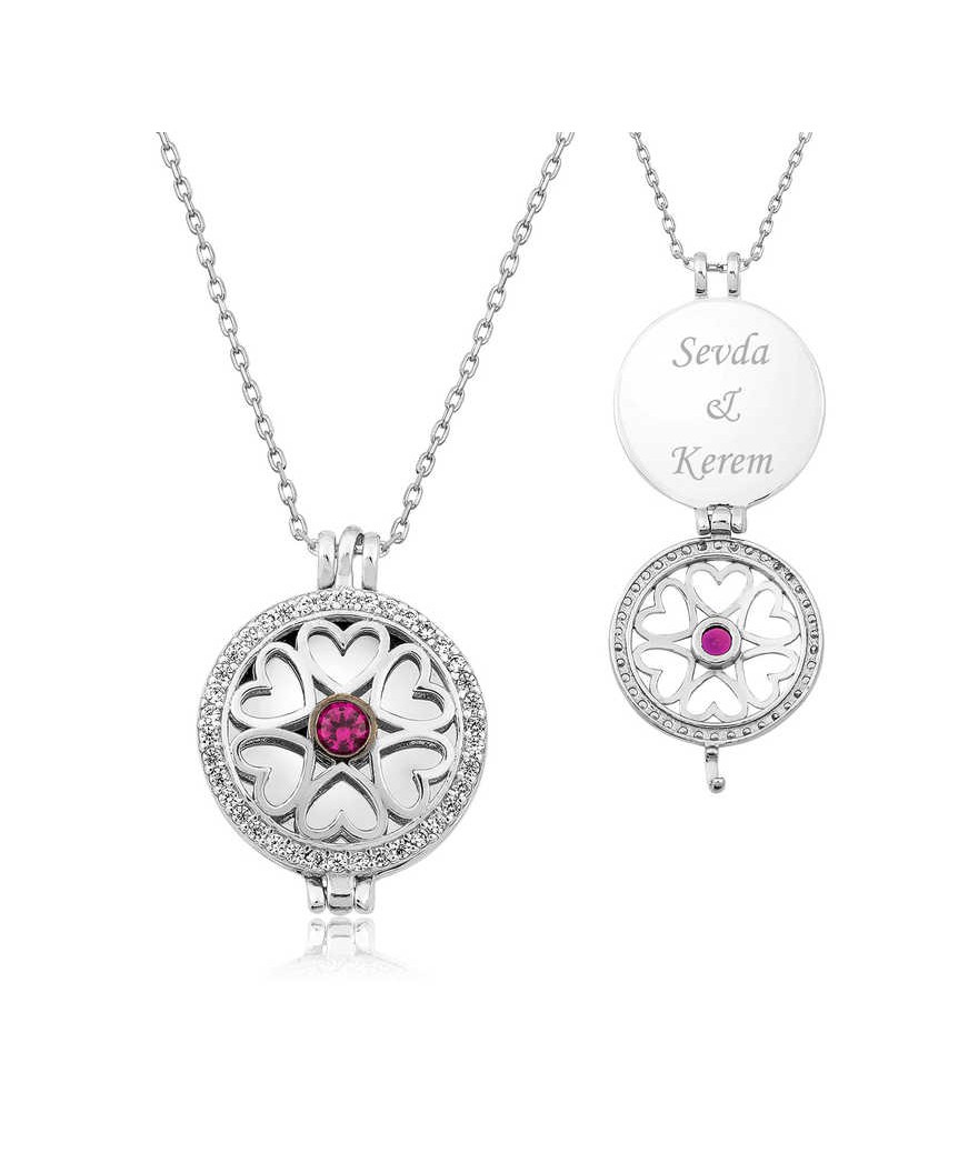 ​Gümüş Gizli Aşk Kolye