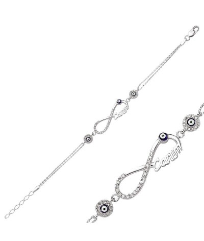 Gümüş Sonsuzluk Canım Bayan Bileklik