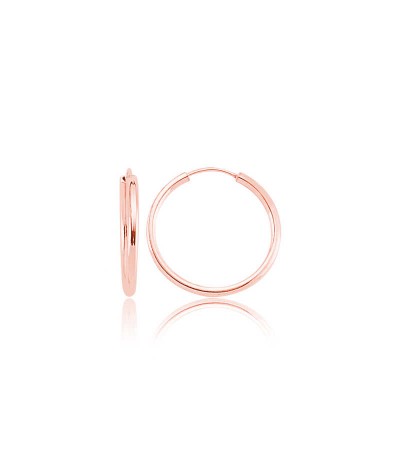 ​Gümüş Rose Kaplama Halka Küpe