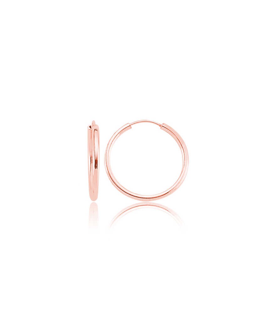 ​Gümüş Rose Kaplama Halka Küpe