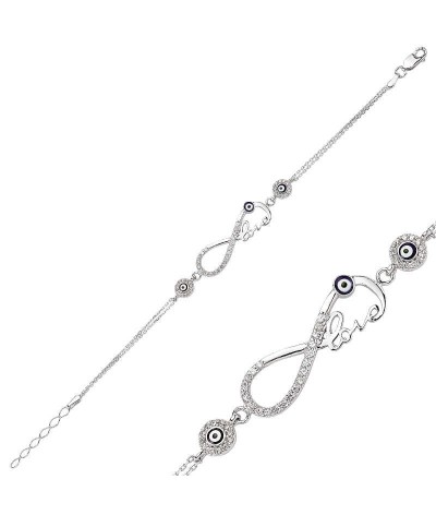 Gümüş Sonsuzluk Love Bayan Bileklik