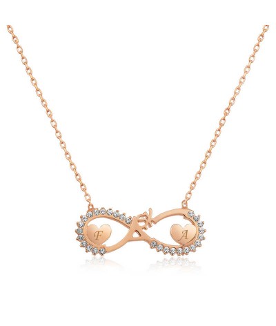 Gümüş Kalpli Sonsuz Aşk Kolye