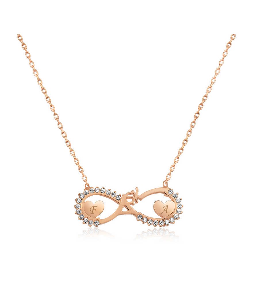 Gümüş Kalpli Sonsuz Aşk Kolye