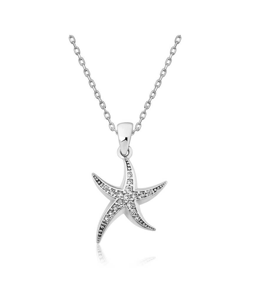 Gümüş Deniz Yıldızı Bayan Kolye