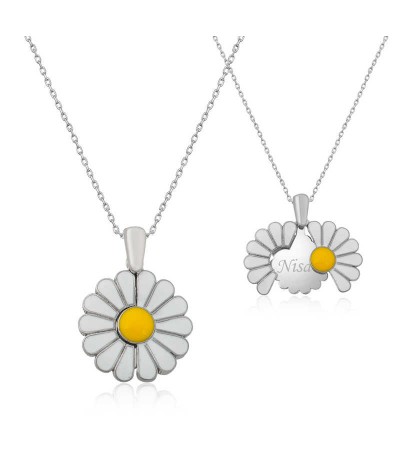 Gümüş Kişiye Özel Papatya Kolye