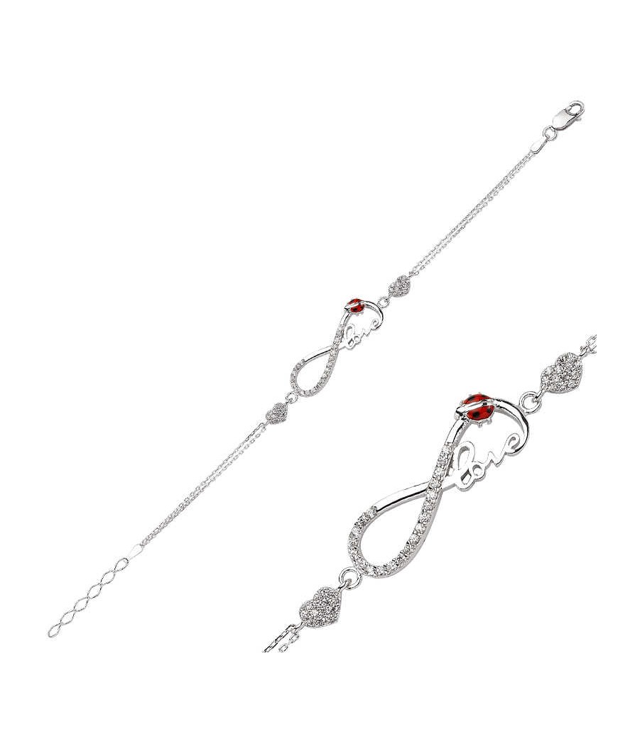 Gümüş Sonsuzluk Love Bayan Bileklik