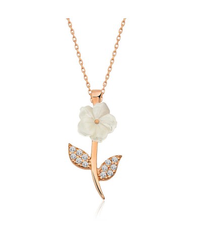 Gümüş Bahar Çiçeği Bayan Kolye