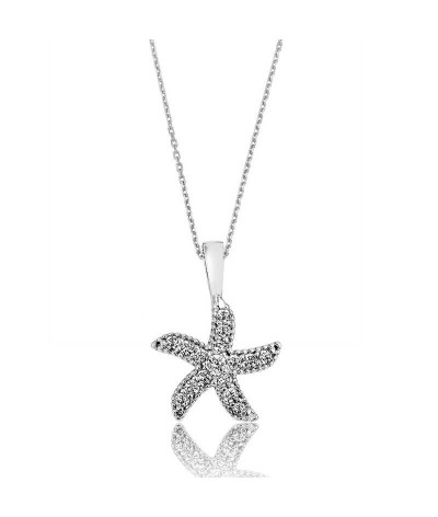 Gümüş Deniz Yıldızı Bayan Kolye