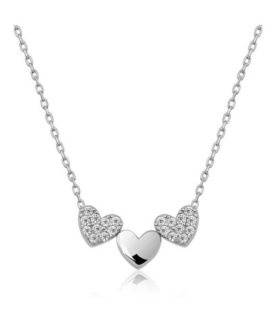 ​Gümüş Üç Kalp Kolye