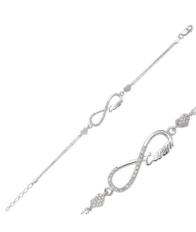 Gümüş Sonsuzluk Canım Bayan Bileklik