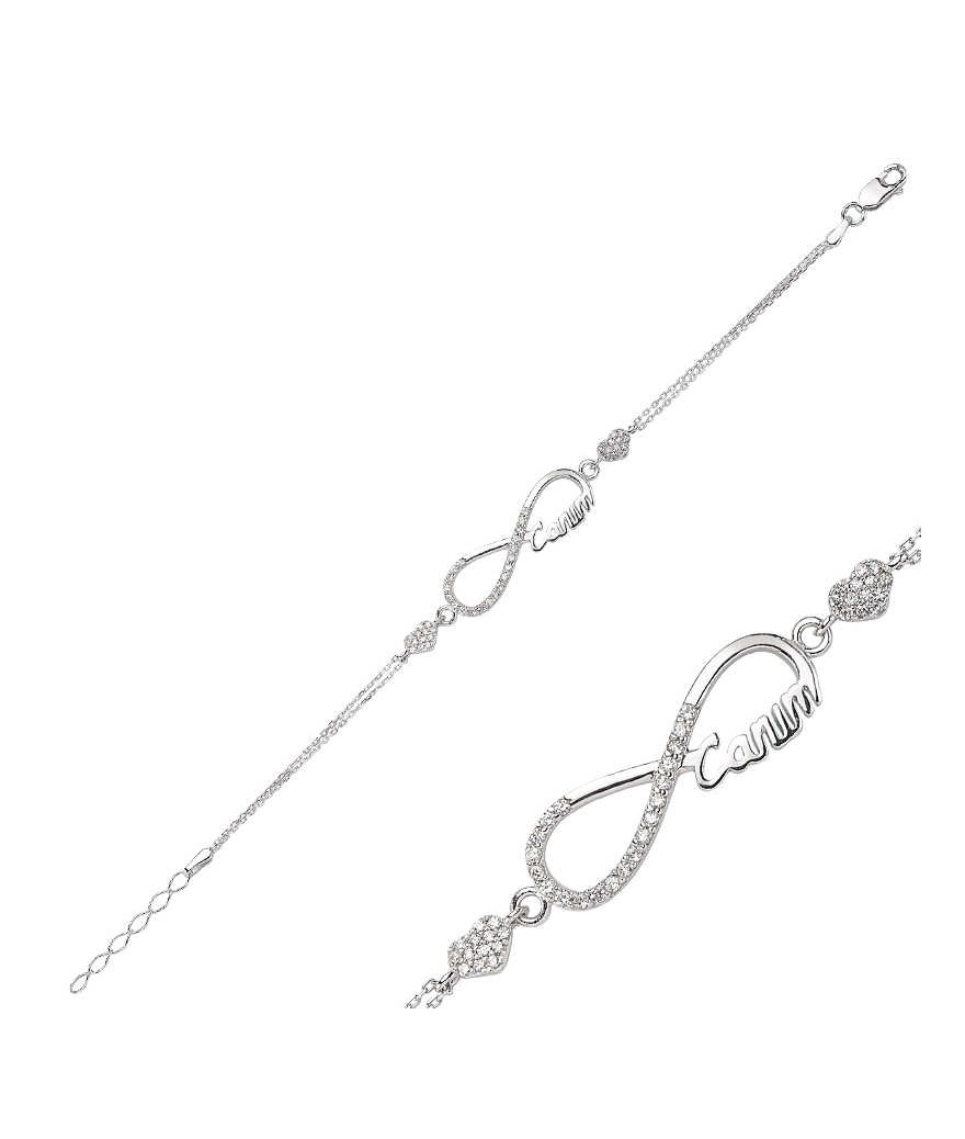 Gümüş Sonsuzluk Canım Bayan Bileklik