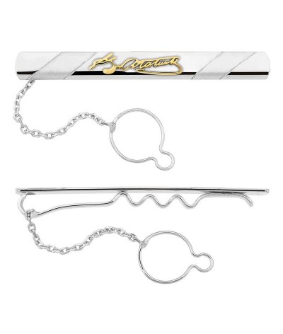 Gümüş Kemal Atatürk İmzalı Kravat İğnesi