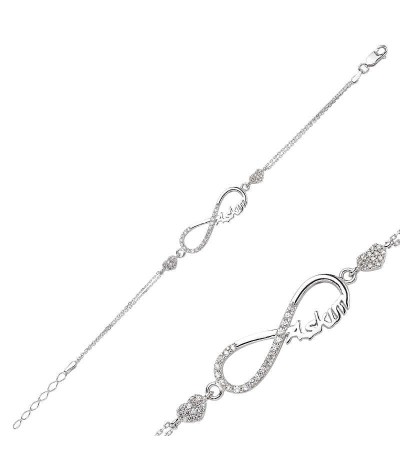 Gümüş Sonsuzluk Aşkım Bayan Bileklik