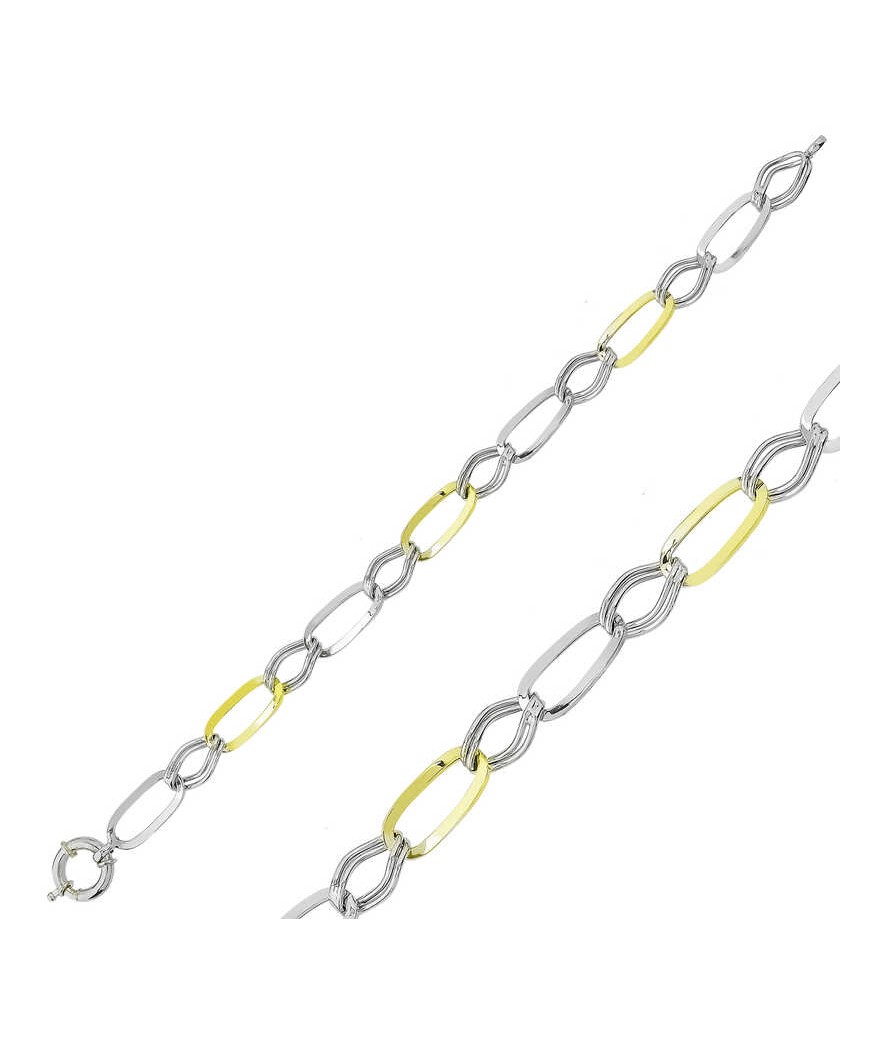 ​Gümüş İki Renk Uzay Yolu Bileklik