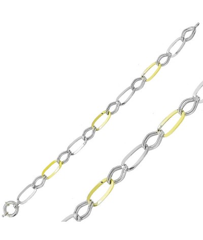 ​Gümüş İki Renk Uzay Yolu Bileklik