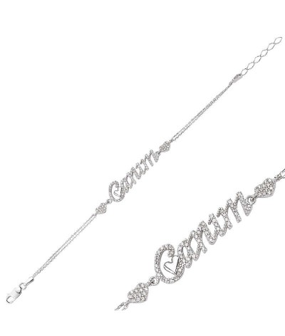 Gümüş Canım Yazılı Bayan Bileklik