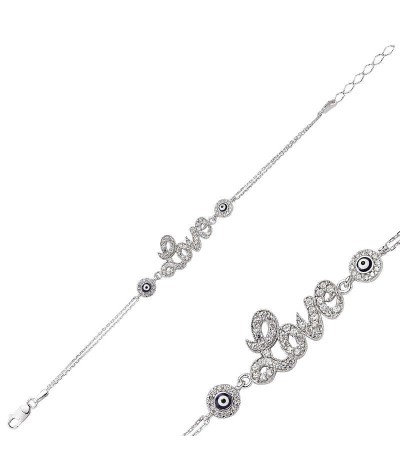 Gümüş Love Bayan Bileklik