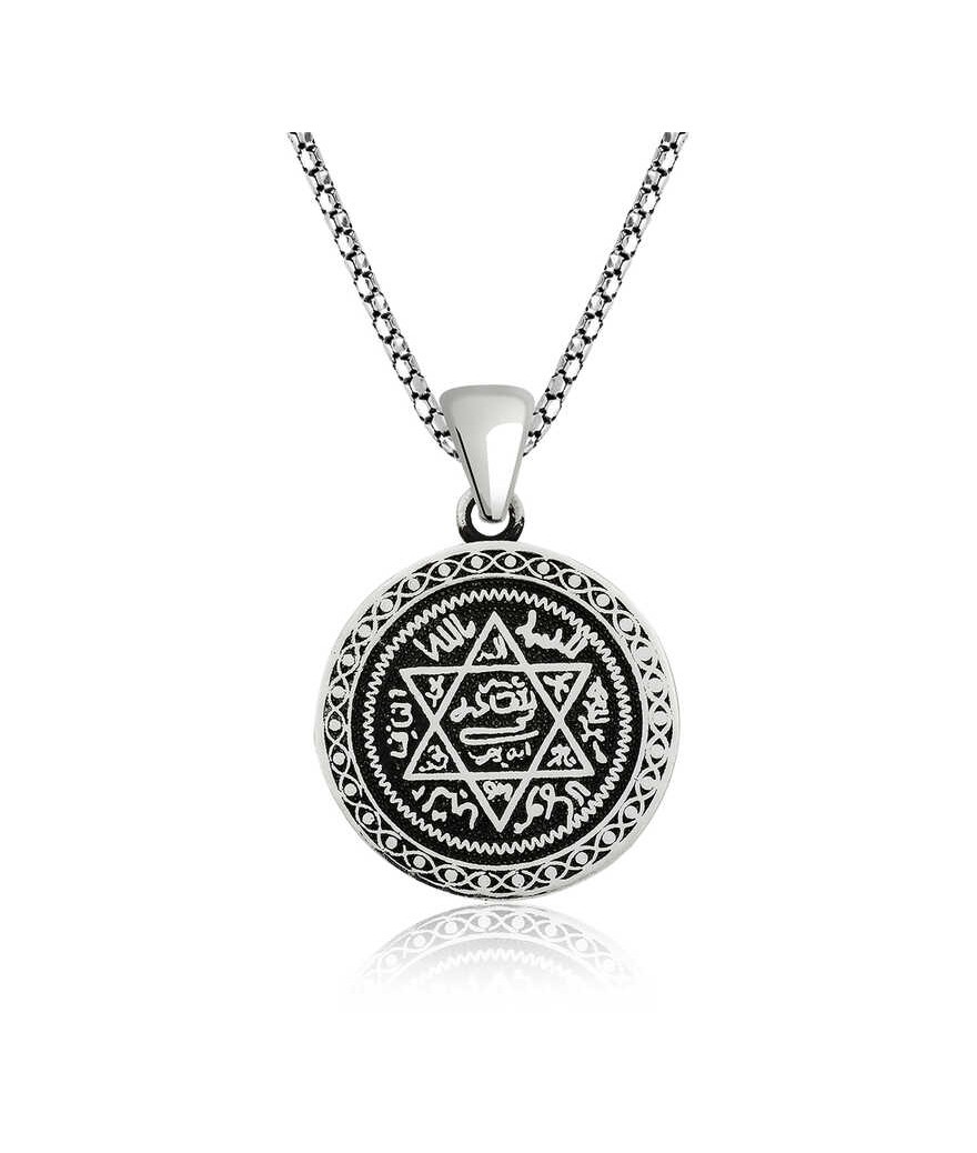 Gümüş Süleyman Mührü Kolye