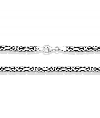 Gümüş Kral Zincir - 3 mm Köşeli