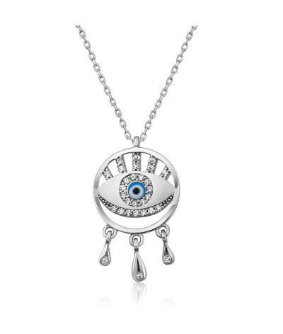 Gümüş Nazarlı Göz Kolye