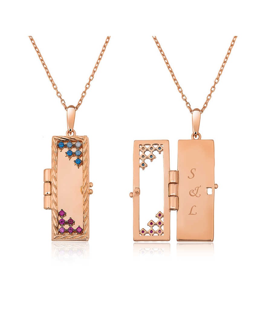 ​Gümüş Kapaklı Kişiye Özel Kolye