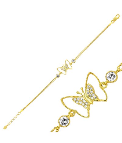 Gümüş Kelebek Bayan Bileklik