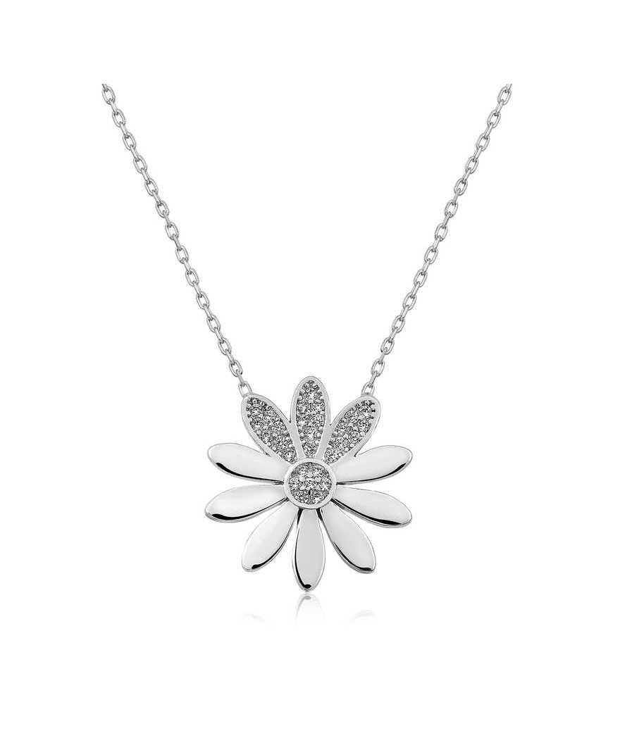 ​Gümüş Çiçek Bayan Kolye